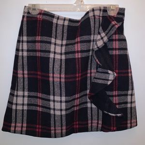 J. Crew factory wool plaid mini skirt